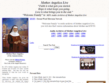 Tablet Screenshot of motherangelica.excerptsofinri.com